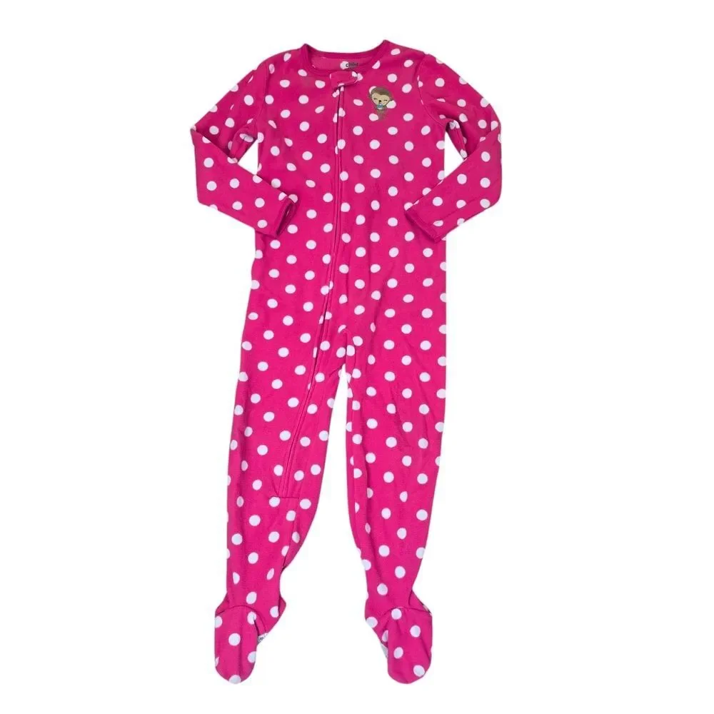 Carter's Christmas Holiday PJ Pajama Lot of 5 Girls Size 5 5T AOP Zipper Fleece